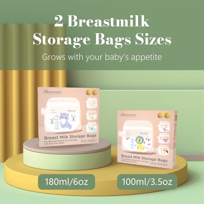 Autumnz Animal Land Double ZipLock Breastmilk Storage Bag 母乳袋
